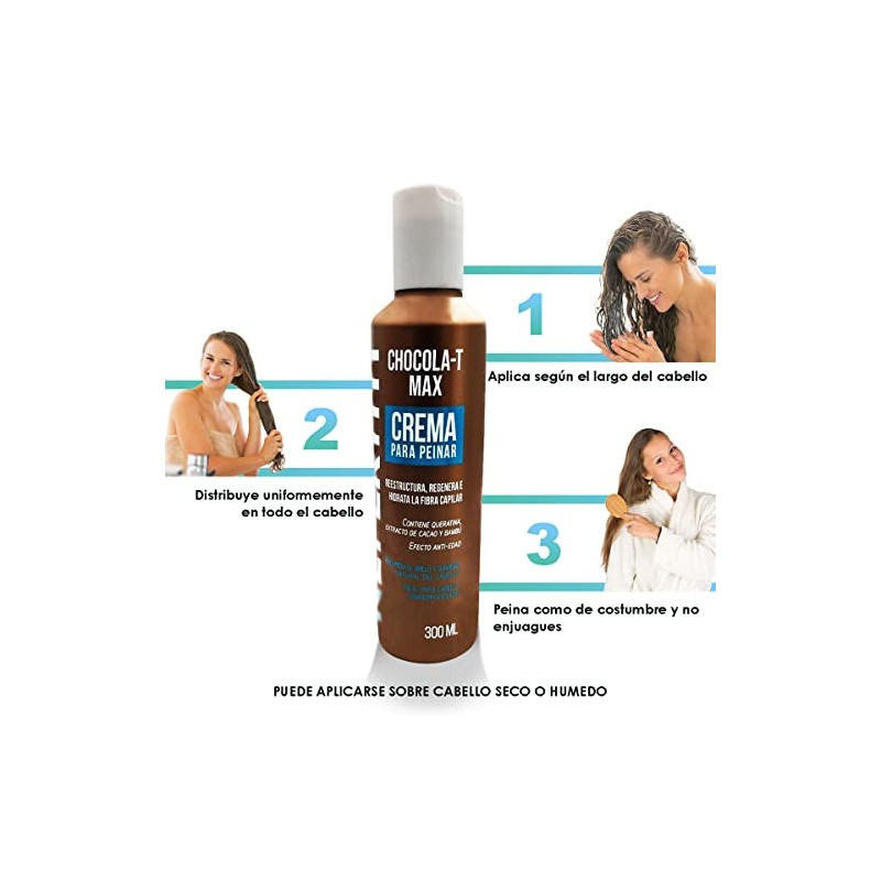 Nefertiti Kit Nefertiti Chocola-T Max Mascarilla Doble Keratina Crema para