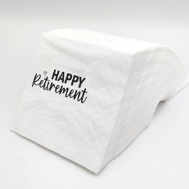SharkBliss Funny Beach Retirement Quotes Cocktail Napkins, 100 Pack Happy Retirement Disposable Paper Beverage Bar Retirement Cocktail Napkins 2-Ply, 5x5" (Happy Retirement)