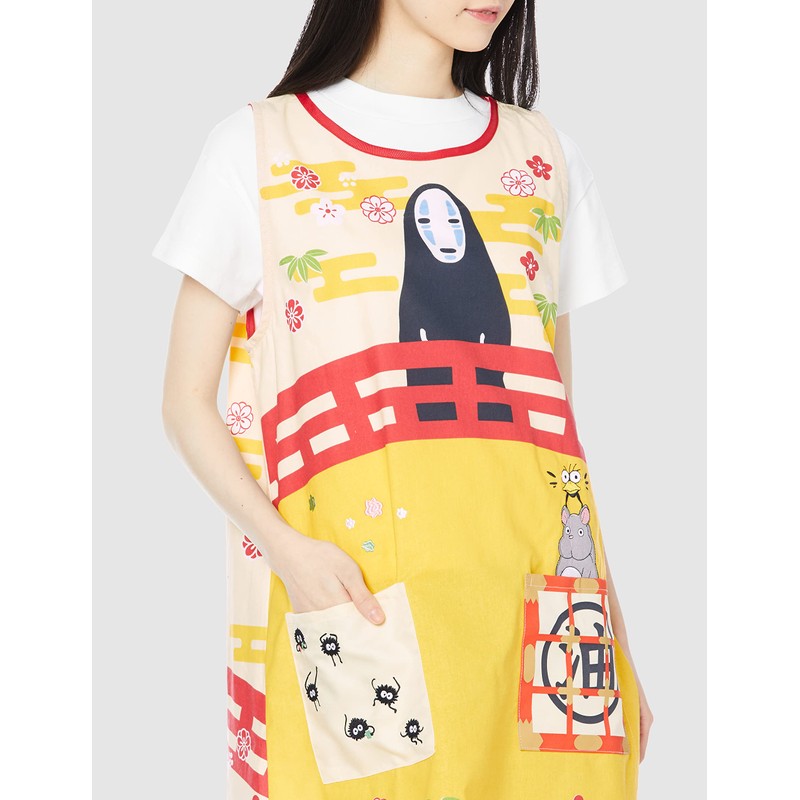 Marushin 1025009700 Studio Ghibli Spirited Away Orchid-type Apron, From Above