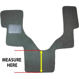 Auto Mat Store One-Piece Front Carpet Floor Mat with Serge Edges and Heel Pad Compatible with 2006-2014 Ford E-Series RV Chassis Custom Length - Gray