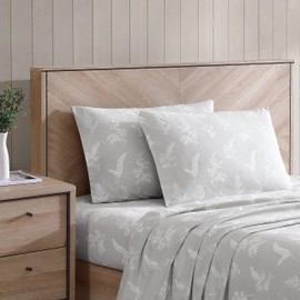 Stone Cottage - Full Sheets, Cotton Percale Bedding Set, Crisp & Cool Home Decor (Foliage, Full)
