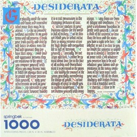 Springbok Desiderata Puzzle ~ 1000 Interlocking Pieces