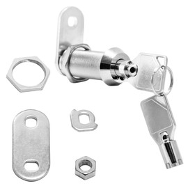 Kingsley Tubular Cam Lock with 1-1/2" Cylinder (2 Pack), Chrome Finish, Keyed Alike, RV Lock Replacement, Camper Lock, Cabinet Lock, ATM, Vending Machine, Tool Box Lock, File Cabinet, Arcade Lock