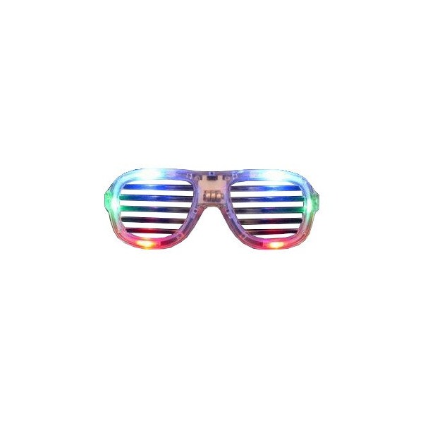 WeGlow International Slotted LED Sunglasses, Multicolor, Set of 3