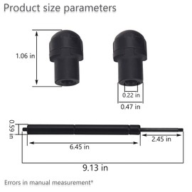 KitchenKipper 603983 Steering Damper Shock Absorber/Gas Shock Part Compatible with Hustler SD,SDX, FASTRAK and BigDog Riding Mower, (2-Pack)