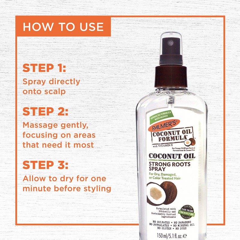 Palmer's Coconut Oil Formula Strong Roots Spray, 5.1 Fl Oz