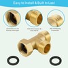 XNTONG 1/2" Brass Tee, Brass 3-Way Shower Diverter Valve, 1/2"