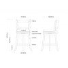 Boraam Augusta Counter Height Swivel Stool, 24-Inch, Cappuccino