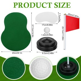 Tinideya 4 Set Golf Centerpieces Table Decorations Golf Party Supplies Including Golf Ball Sand Trap Red Flag Plastic Flag Stand for Golf Sport Themed Birthday Party Decor