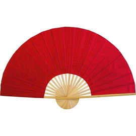 Large 60" Folding Wall Fan - Solid Red Unpainted - Original Wall Fan