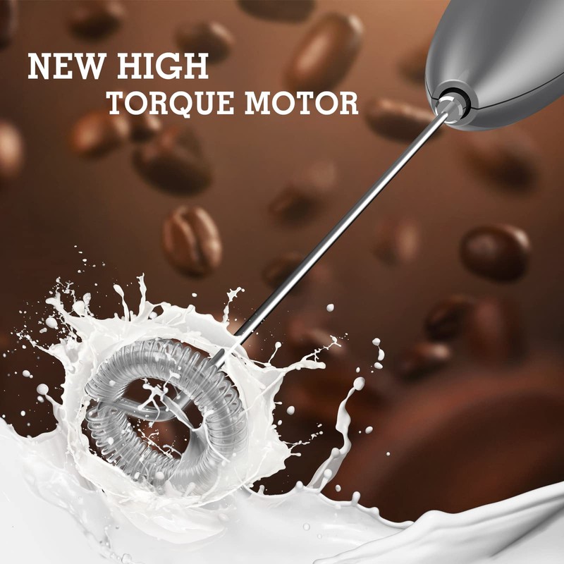 SIMPLETaste Milk Frother Handheld Battery Operated Electric Foam Maker, Drink