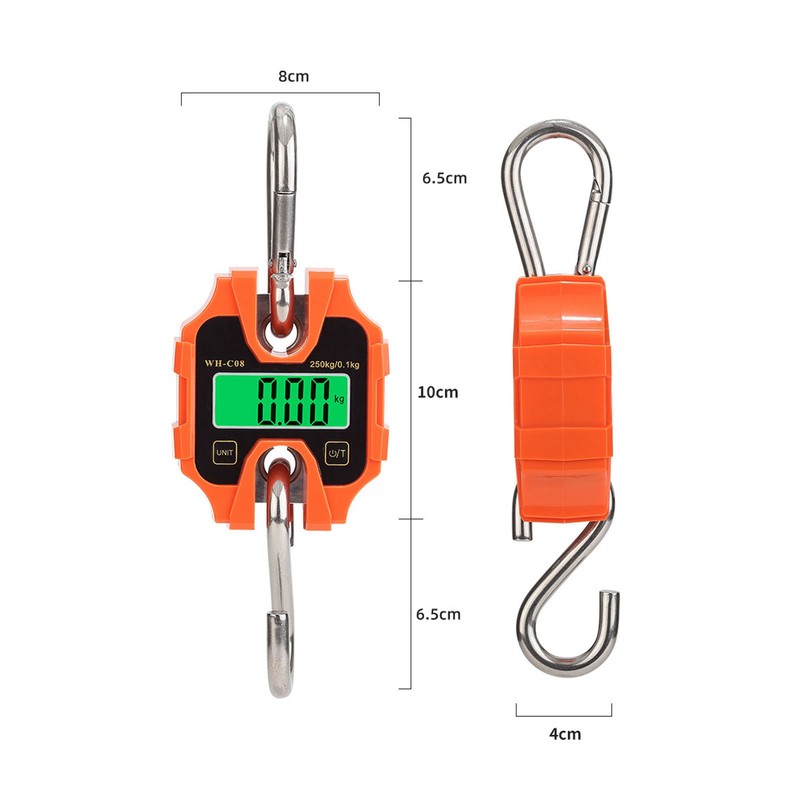 Hanging Scale LCD Display Crane Scale Waterproof Weighing Tool for