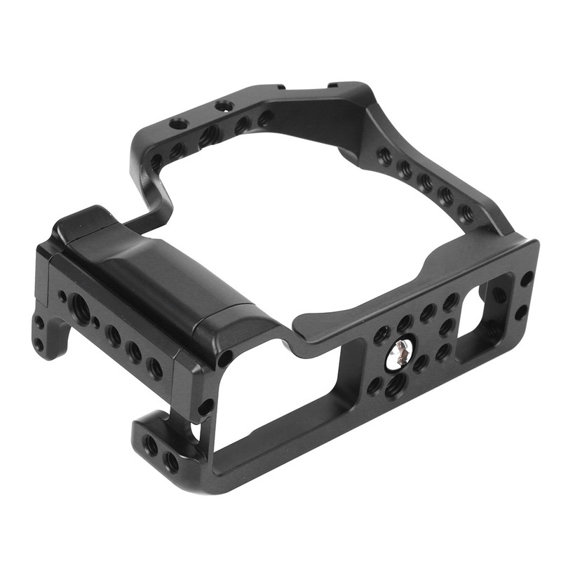 Black Aluminium Alloy Photography Shooting Vlog Camera Cage with Cold