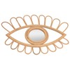 Rattan Eye Wall Mirror Hand Woven Innovative Art Dressing Makeup