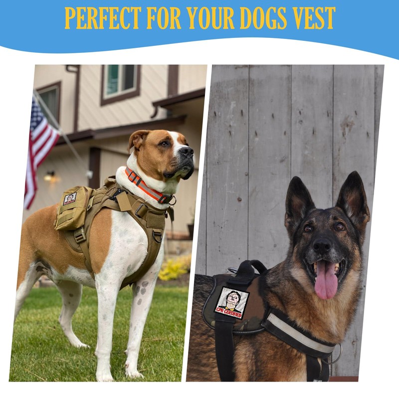 CPR Certified Patch, 2 Pcs Embroidered Morale Patches with Hook