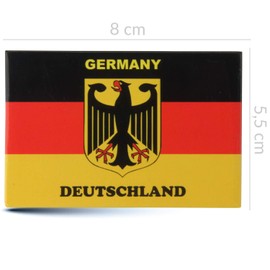 Fridge Magnet Germany Flag with Eagle | Strong Hold | Photo Magnet 8 x 5,5 cm | Typical Souvenir