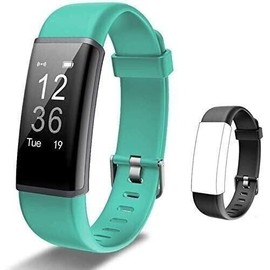 Lintelek Fitness Tracker HR Heart Rate Sleep Monitor Step Counter IP67 (Green+Black)