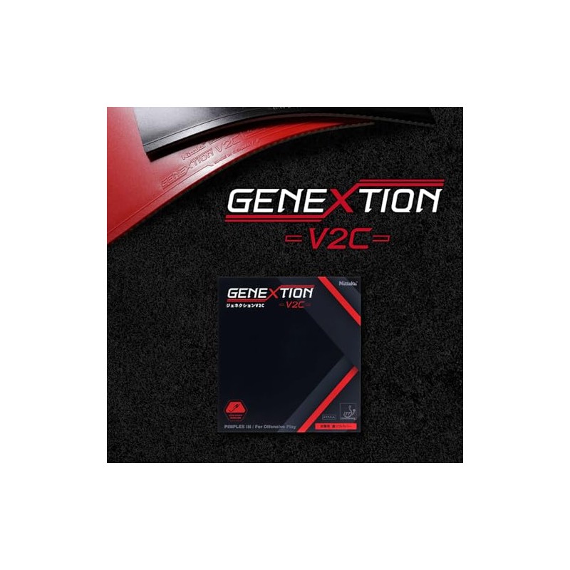 Nittaku NR-8787 Table Tennis Rubber Genextion V2C Black Extra Thick