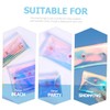 Outanaya 3Pcs Holographic Makeup Pouch Cosmetic Organizers for Women Travel