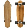 LMAI 27" Bamboo Wood Cruiser Complete Skateboard Longboard (Clear Grip)