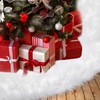 BLAZOR Christmas Tree Skirt, White Xmas Tree Skirts, Faux Fur