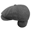 Superora Men's Flat Cap Herringbone Tweed Newsboy Cap Herringbone, Grey