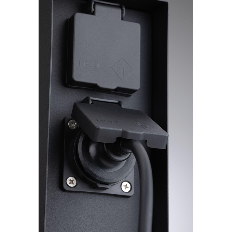 Paulmann Paulmann 94657 Au?enleuchte Steckdosens?ule Rio 2-fach IP44 eckig max.