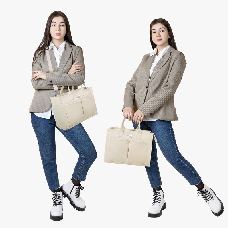 TOPDesign Heavy-Duty Canvas Tote Bag for Women, Adjustable Crossbody/Shoulder Handbag