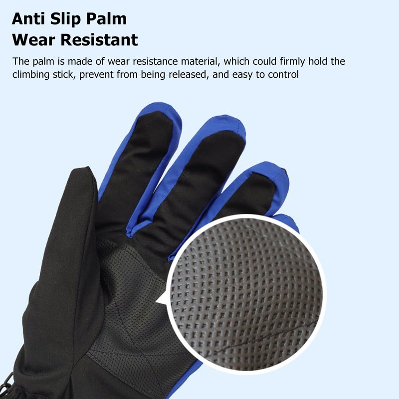 1 Pair Heated Gloves 2.5W Warm Cotton Liner Anti Skid