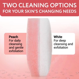 IMPRESA Dual-Sided Facial Scrub Pads - Exfoliating Face Sponges - Made in USA Face Exfoliation Sponge - Deep Cleansing & Makeup Removal Scrub Pads - Pack of 10