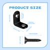 40 Pcs L Bracket Corner Brackets for Wood, 20*20*16mm Black