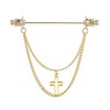Chain Lapel Pin Collar Bar Tassel Brooch Classic Ball Head
