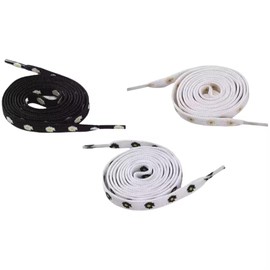 WLngtv 3 Pairs 140cm Daisy Flat Shoe,Laces Rope Sneaker Strings Flower Print Shoelaces Shoestring for Athletic, Shoe Accessories