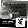 Vaguelly 4pcs Jazz Drum Brushes Set Portable Nylon Drumsticks for