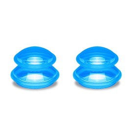 RAYVBLO Silicone Cupping kit for Massage Therapy, Professionally Massage Cup for Body Sculpt Cup (Blue, M*2 Cups)