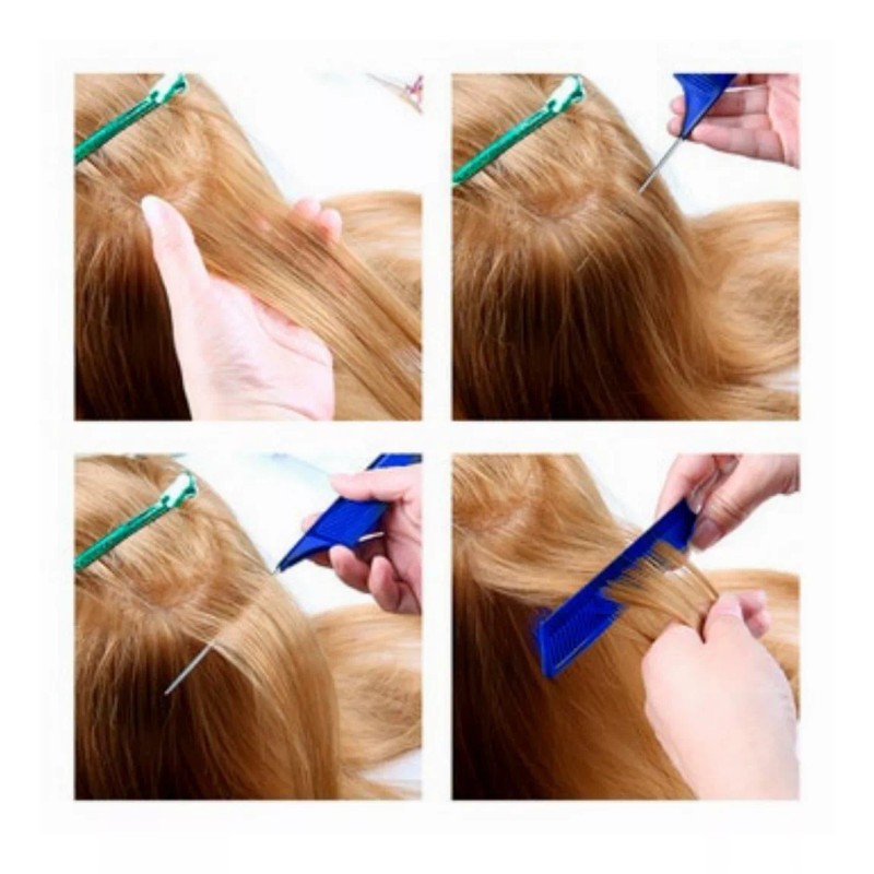 Globusman Peine Cola De Metal Para Corte Profesional Azul