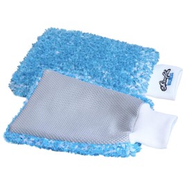 Microfiber Madness DeliMesh Car Wash Mitt, 10.8 x 7.9 inches (25 x 20 cm), Made of 100% Polyester Deli Material, Gentle on Delicate Paints, Delicate Cloth, Mesh Side Great for Removing Insects and