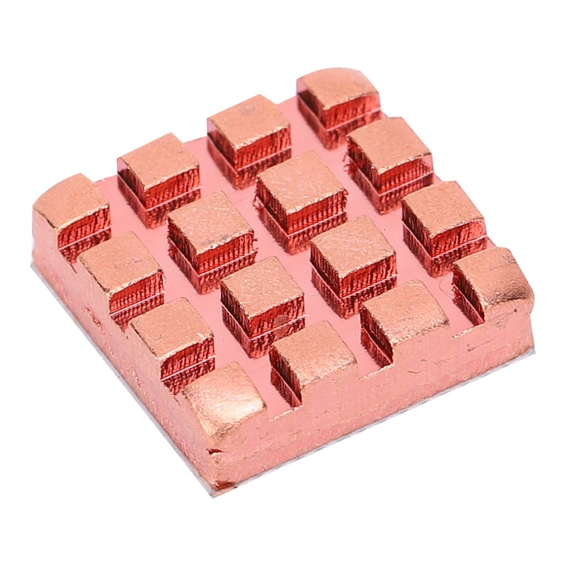10Pcs Heat Sink Brass Mini Radiators Attach Thermal Conductive Adhesive