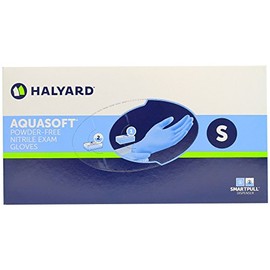 Halyard Health Aquasoft Nitrile Exam Glove - Powder Free - Small - Box of 300