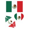 World Flag Temporary Tattoos / 75 tattoos/Select from 25 Countries/Great