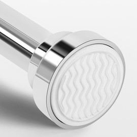 Seoodn adjustable curtain rod, 17.3-77.5 inches, diameter 1 inch, metal silver gray