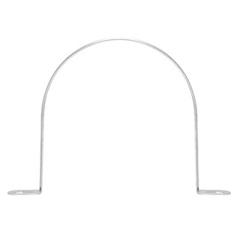 TOP-VIGOR 8Pcs 100mm(4") Rigid Pipe Strap, 2 Holes Tube Straps 201 Stainless Steel Tension Tube Clip Clamp for Fixing Tube Pipe Wire