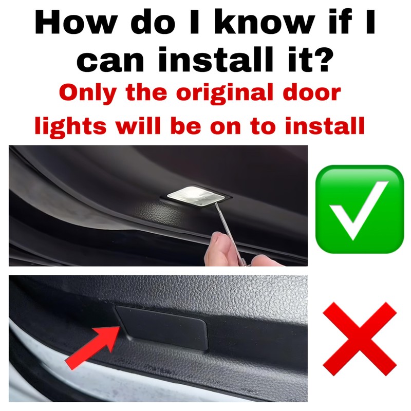 YAETCHiEA Car Door Puddle Light Logo Projector Never Fade Ultra-Bright