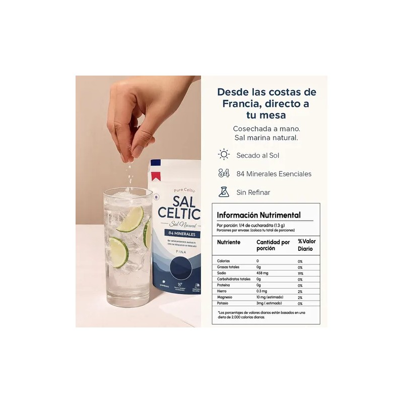 Sal Céltica Natural Sin Refinar Origen Francés