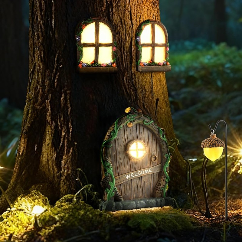 Fairy Door and Windows for Trees Outdoor