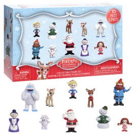 Rudolph the Red-Nosed Reindeer® Figure Set, 10-Piece Figure Set, Kids Toys for Ages 3 Up by Just Play