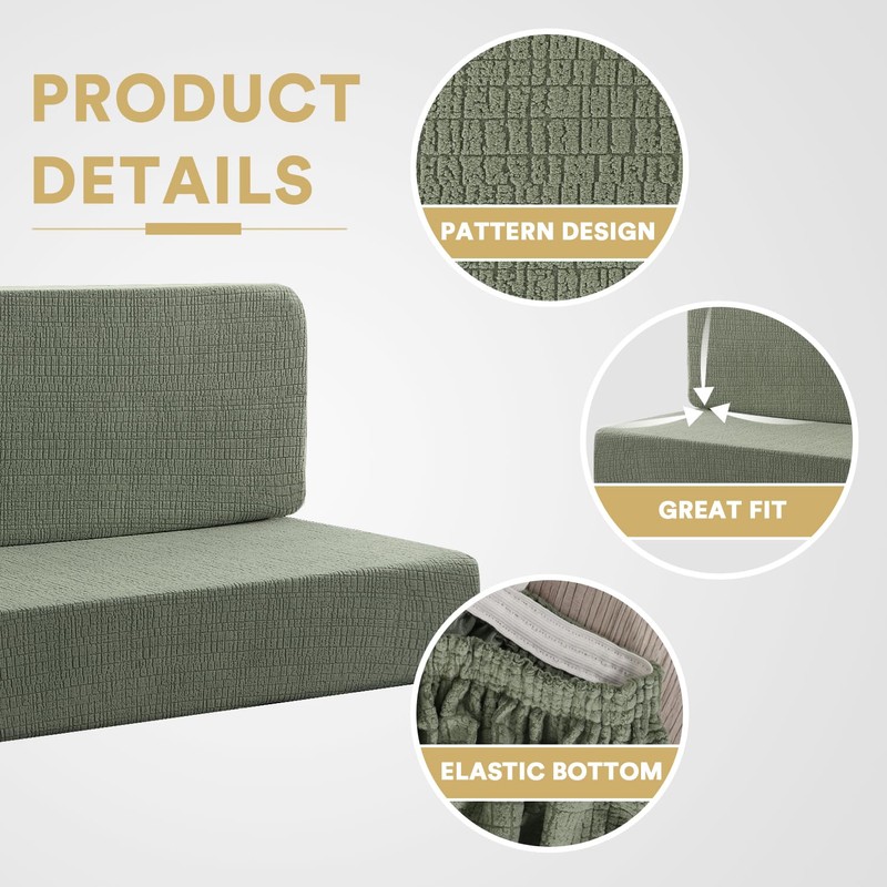 H.VERSAILTEX 100% Waterproof RV Dinette Cushion Covers Booth Set Elastic