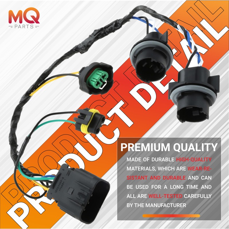 MQparts 645-745 Headlight Wiring Harness Socket Compatible with Silverado 1500