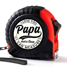 Papa Gifts - Papa Birthday Gifts from Son, Grandkids, Granddaughter, Grandson - Best Gifts for Papa - Woodworking Carpenter Measuring Tape