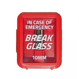 Unbranded In Case of Emergency 10mm Socket - "Break Glass" Display Case - RED